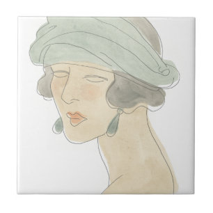 Flapper Fashion Sketch - Portrait Fliese