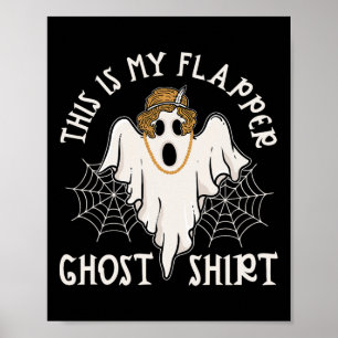 Flapper Ghost 1920er Vintages Halloween-Party Roar Poster