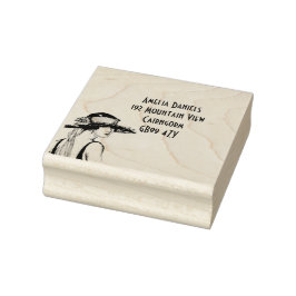 Flapper Girl Address Self-Inking Briefmarke der 19 Gummistempel