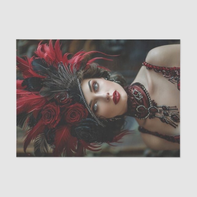 Flapper Girl der 1920er Jahre1 Seidenpapier (Vorderseite)