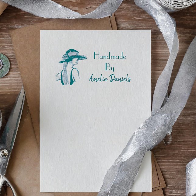 Flapper-Girl der 1920er Jahre, handgemacht von sel Gummistempel (Von Creator hochgeladen)