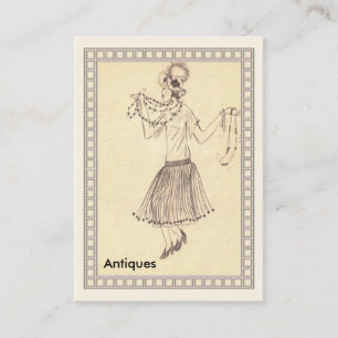 Flapper Girl Retro 1950er-Visitenkarte Visitenkarte