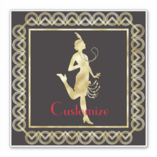 Flapper Girl Thunder_Cove der 1920er Jahre Aufkleber