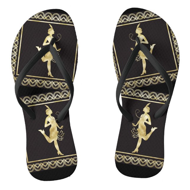 Flapper Girl Thunder_Cove der 1920er Jahre Flip Flops (Fußbett)