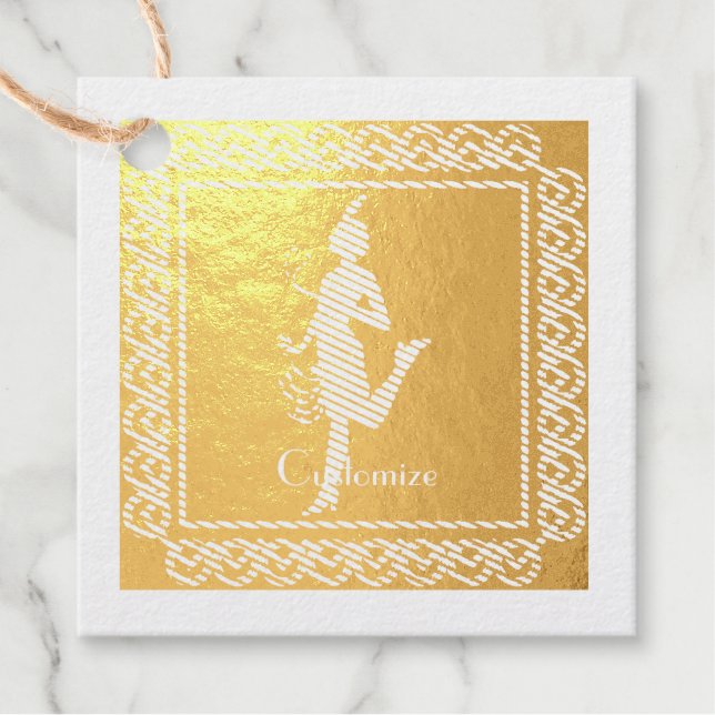 Flapper Girl Thunder_Cove der 1920er Jahre Geschenkanhänger (Vorderseite)