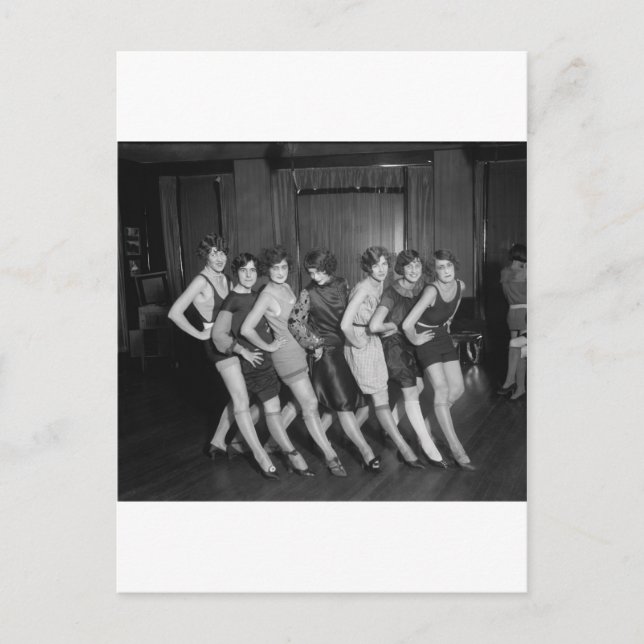 Flapper Girls: 1925 Postkarte (Vorderseite)