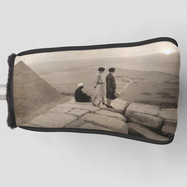 Flapper Girls Sunrise Khufu Pyramid, Ägypten 1920 Golf Headcover (Vorderseite)