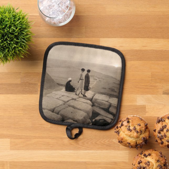 Flapper Girls Sunrise Khufu Pyramid, Ägypten 1920 Topflappen (Oben Unten)