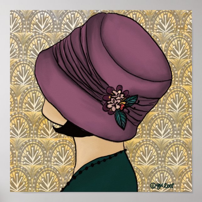 Flapper in einem Hut Poster (Vorne)
