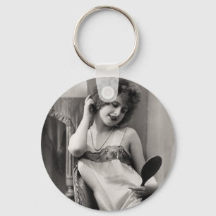 Flapper in Lingerie Schlüsselanhänger