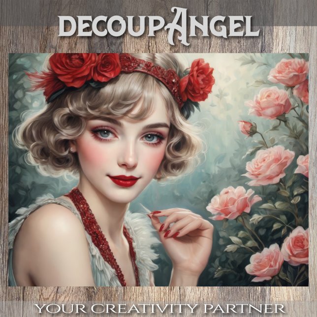 Flapper Jazz Queen - Decoupage - Seidenpapier (Von Creator hochgeladen)