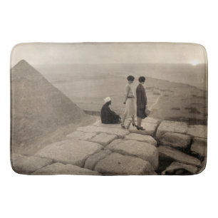 Flapper Mädchen Sonnenaufgang Pyramide des Cheops, Badematte