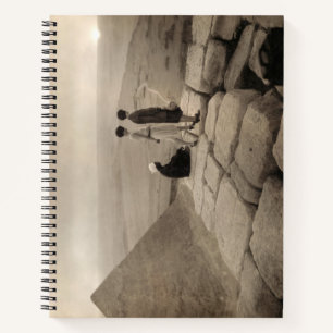 Flapper Mädchen Sonnenaufgang Pyramide des Cheops, Notizbuch