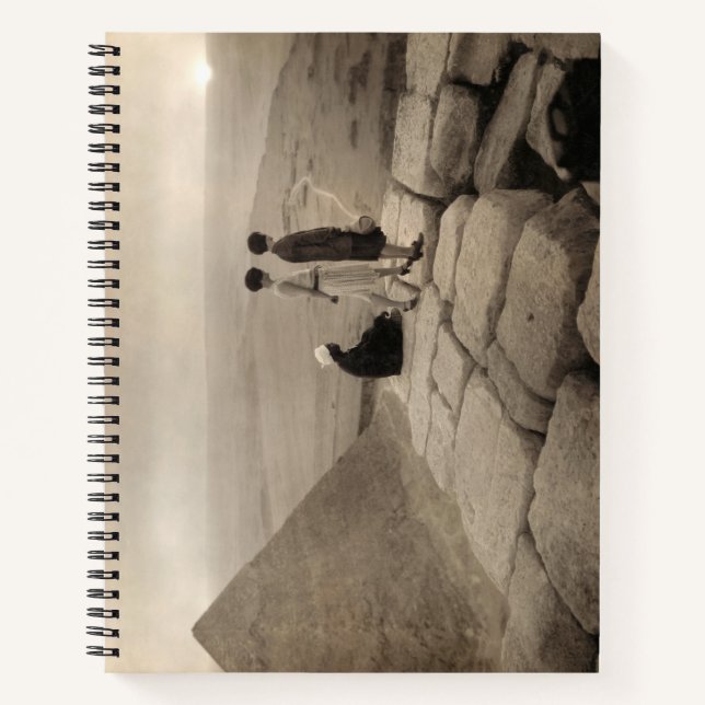Flapper Mädchen Sonnenaufgang Pyramide des Cheops, Notizbuch (Vorderseite)