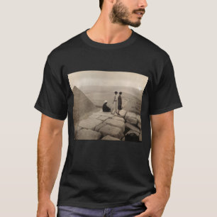 Flapper Mädchen Sonnenaufgang Pyramide des Cheops  T-Shirt