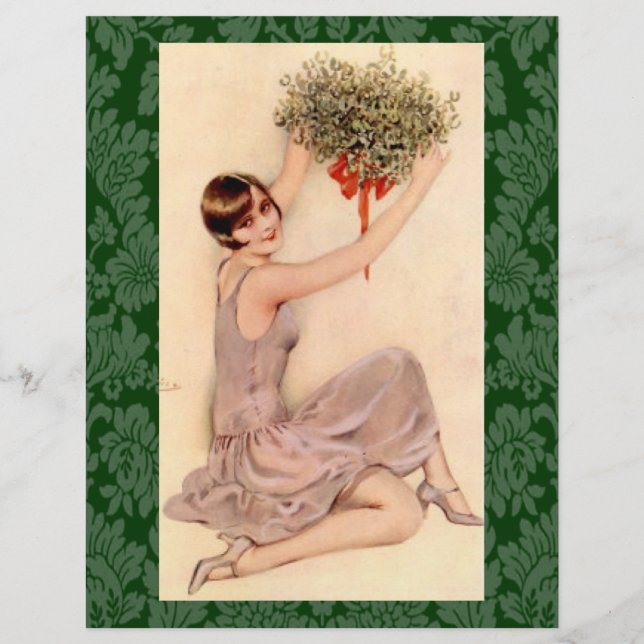 Flapper mit Mistelzweig (Vorderseite)