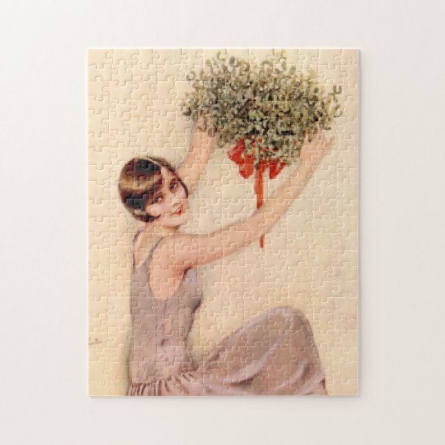 Flapper mit Mistletoe Puzzle (Vertikal)