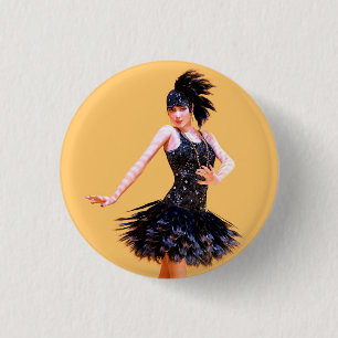 Flapper-Tanz Vintage Button