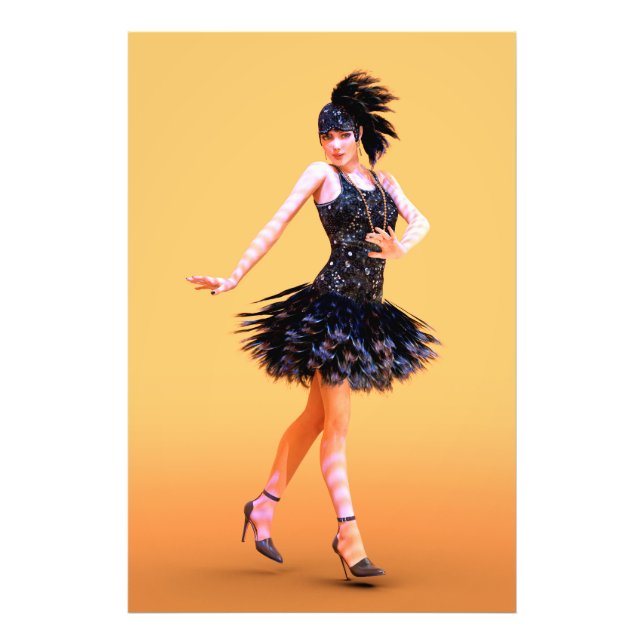 Flapper-Tanz Vintage Fotodruck (Vorne)