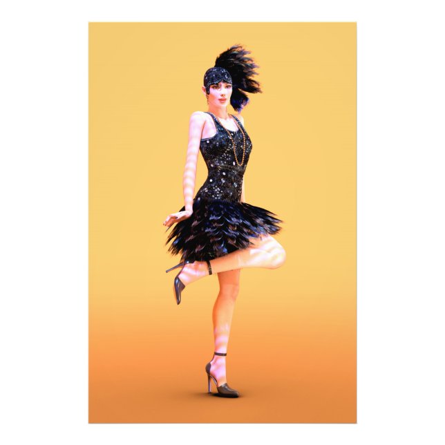 Flapper-Tanz Vintage Fotodruck (Vorne)