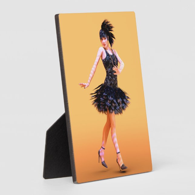 Flapper-Tanz Vintage Fotoplatte (Seite)