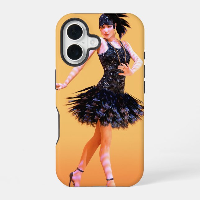 Flapper-Tanz Vintage iPhone 16 Hülle (Rückseite)