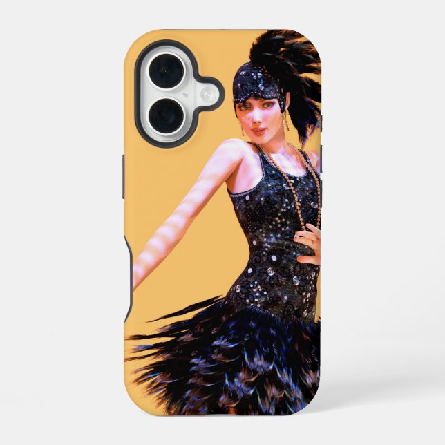 Flapper-Tanz Vintage iPhone 16 Hülle (Rückseite)