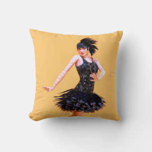 Flapper-Tanz Vintage Kissen