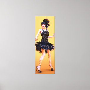 Flapper-Tanz Vintage Leinwanddruck