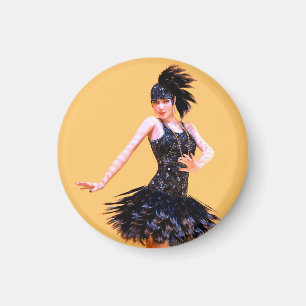 Flapper-Tanz Vintage Magnet