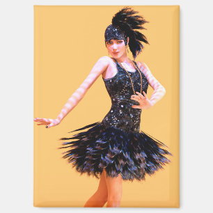 Flapper-Tanz Vintage Magnet