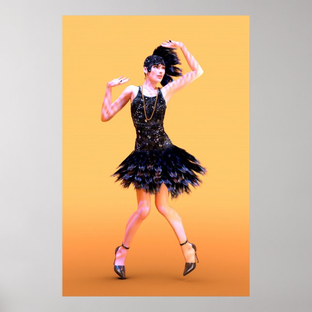 Flapper-Tanz Vintage Poster (Vorne)