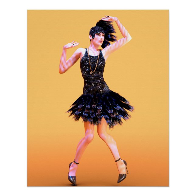 Flapper-Tanz Vintage Poster (Vorderseite)