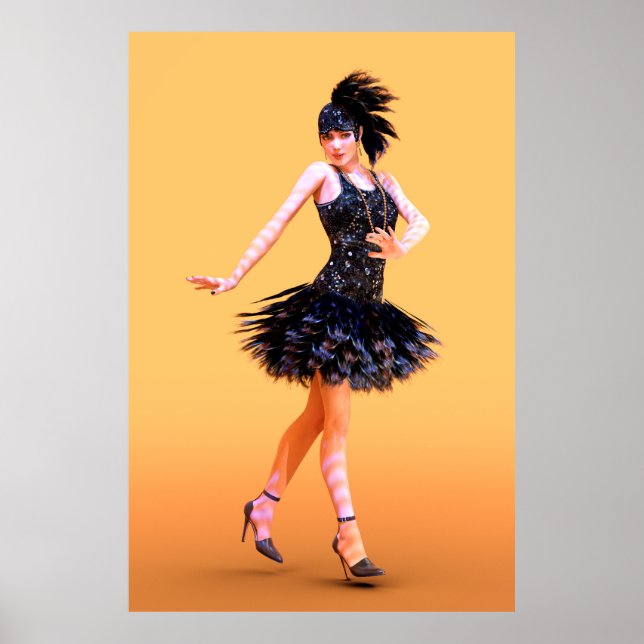 Flapper-Tanz Vintage Poster (Vorne)