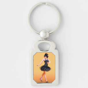Flapper-Tanz Vintage Schlüsselanhänger