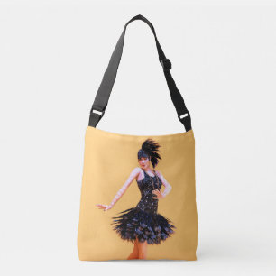 Flapper-Tanz Vintage Tragetaschen Mit Langen Trägern