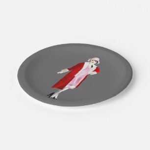 Flapper Vintage Fashion Dame rauscht zwanzig Pappteller