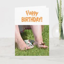 Flappy Happy Birthday Butterfly Card Karte