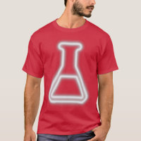 Flasche aus weißem Retro-Neon-Chemielabor