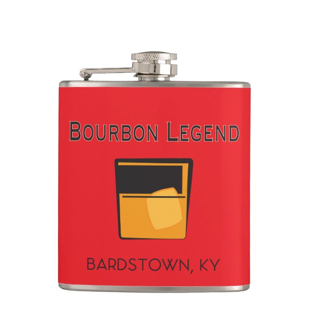 Flasche - Bourbon Legend, Bardstown Kentucky Flachmann (Vorderseite)
