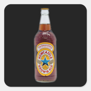 Flasche Braunaal Quadratischer Aufkleber