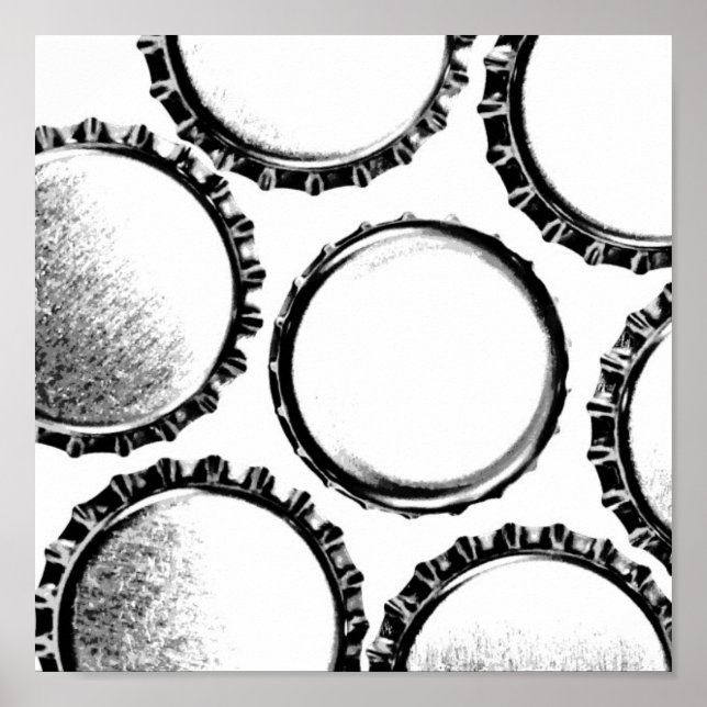 Flasche Cap Art - Bier Liebe Poster (Vorne)