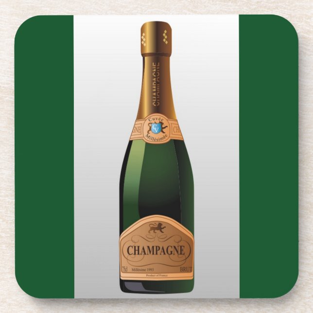FLASCHE CHAMPAGNE GETRÄNKEUNTERSETZER (Vorderseite)
