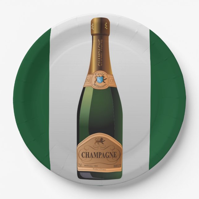 FLASCHE CHAMPAGNE PAPPTELLER (Vorderseite)