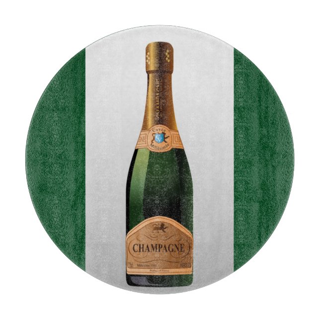 FLASCHE CHAMPAGNE SCHNEIDEBRETT (Vorderseite)