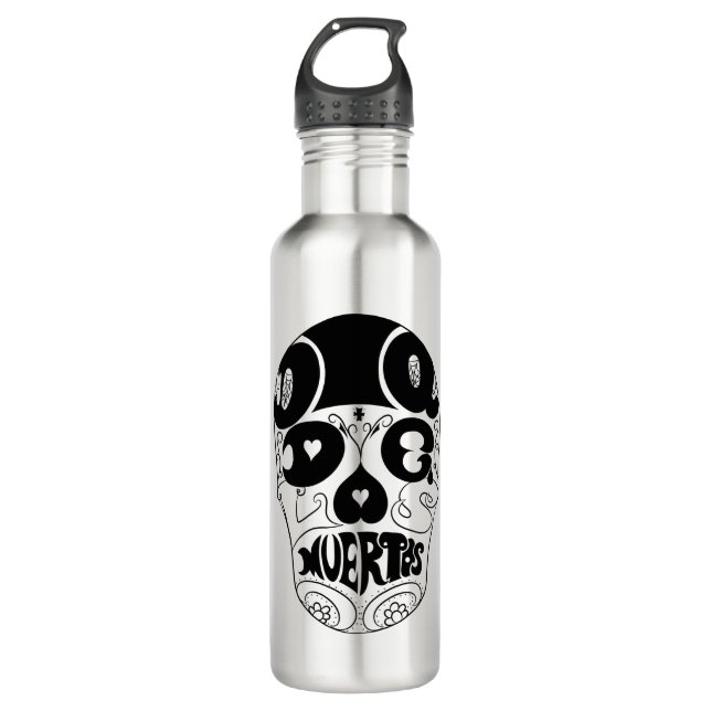 Flasche Dia De Los Muertos Skull Edelstahlflasche (Vorderseite)