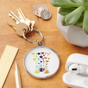 Flasche, Erlenmeyer, Beaker, Chemie, Labor Schlüsselanhänger