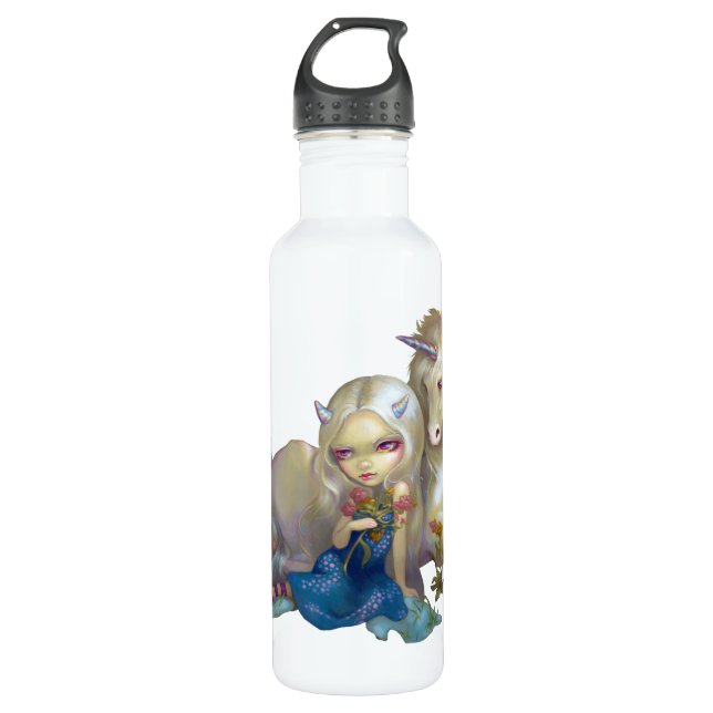 Flasche "Fiona und des Einhorns" Trinkflasche (Vorderseite)