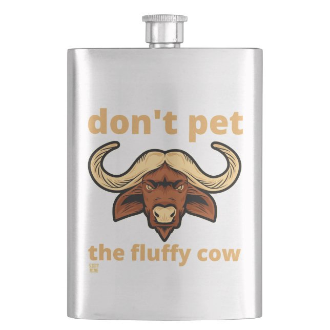 Flasche "FLUFFY COW" Flachmann (Vorderseite)