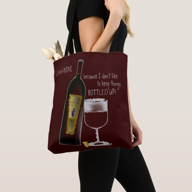 Flasche Glas Roter Wein Grafik Spaß (Von Nahem)